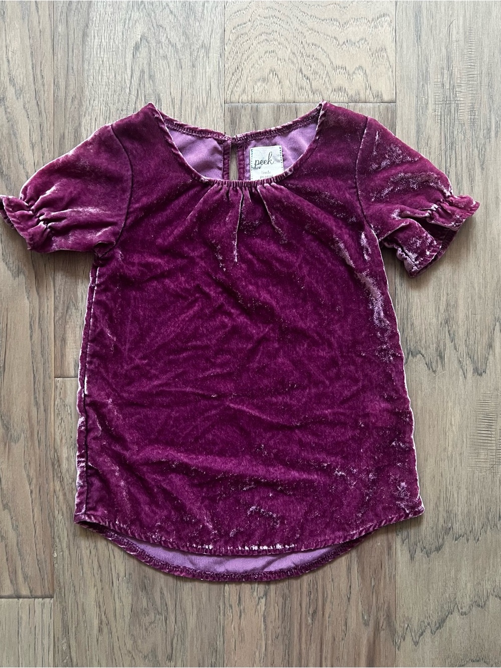 Peek Crushed Velvet SS Tunic Dress Sz 12-18m